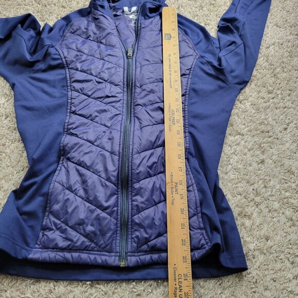 Straight Down Jacket Womens Small Blue Full Zip Golf Quilted Fleece - Picture 7 of 9